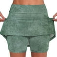 thumbnail image 2 of Gkeoshab Running Shorts for Women Women's Camouflage Printed Mid Rise Athletic Skort Shorts Pockets Tennis Skirt Fashion Activewear for Golf Workout Running, 2 of 8