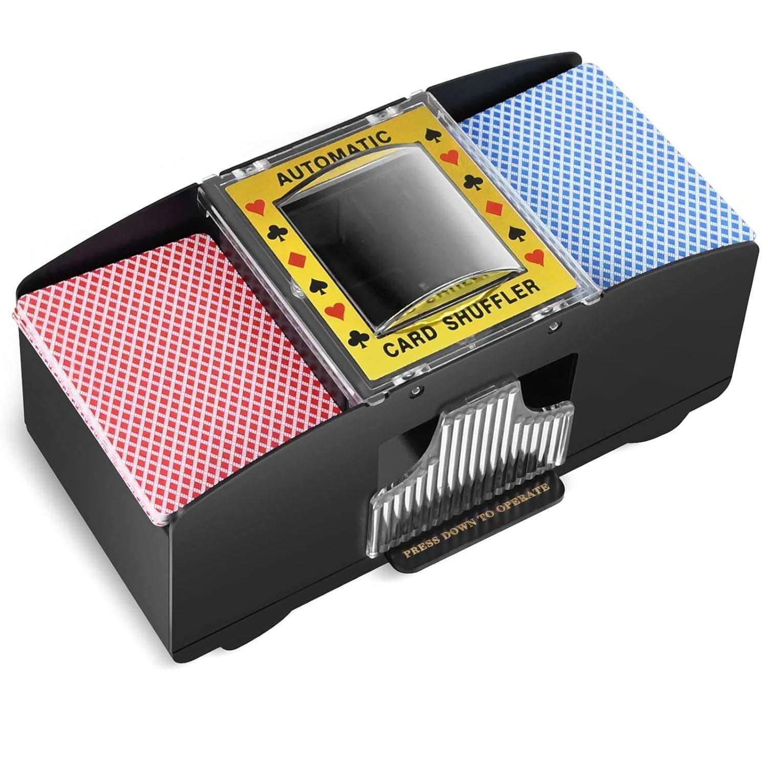 Automatic Card Shuffler For 2 Decks - Electric Poker Card Shuffling Machine, Low Noise