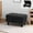Black Grey, variant on Leather Storage Ottoman Bench wiht Button Tufted, Nail-HeadFoot Rest Ottoman Stool for Living Room, Black