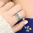 thumbnail image 6 of Bee Spinner Ring for Women 925 Sterling Silver and Brass Flower Fidget Rings Band, 6 of 6