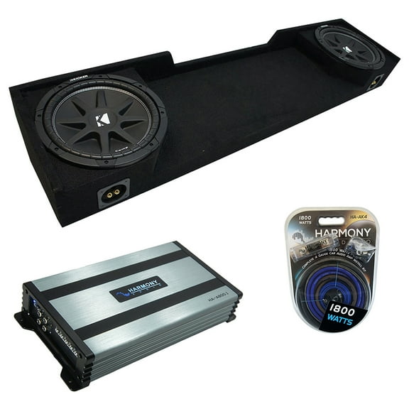 88-98 Chevy CK Silverado Ext Truck Kicker Comp C12 Dual 12 Sub Box HA-A800.1 Amp