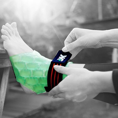 KOOL'N FX Hot & Cold Therapy, Reusable ANKLE & FOOT Gel Pack with Adjustable Straps - Great for Sprained Ankles, Bursitis, Swelling, Sports Injuries & More [Large/X-Large]