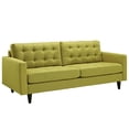 thumbnail image 2 of Modway Empress Modern Upholstered Fabric Sofa in Wheatgrass Green, 2 of 4