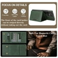 thumbnail image 2 of Allytechgroup Wallet Case for Samsung Galaxy S24+ with Detachable Cards Holder, Compatible with Mag-safe PU Leather Stand Shell Shockproof Protective Magentic Back Cover for Women Men, Green, 2 of 10