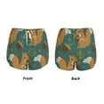 thumbnail image 3 of Sigee Knitted Woodland Squirrel for Women's Athletic Shorts High Waisted Running Shorts Pocket Sporty Short Gym Elastic Workout Shorts-Small, 3 of 7