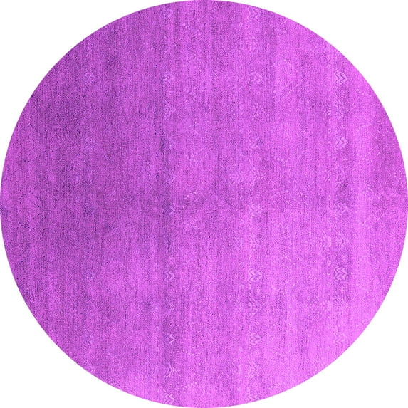 Ahgly Company Indoor Round Oriental Pink Industrial Area Rugs, 3' Round