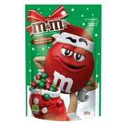 M&M'S, Christmas Milk Chocolate Candy, Red and Green Holiday Sharing Bag, 200g