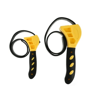2 Pcs Belt Wrench Car Wrench Automotive Tool Multi-function Wrench Pipe Wrench Jar Wrench Opener Rubber Strap Wrench