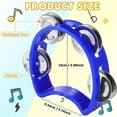 thumbnail image 3 of QJUHUNG Youngsters‘ Handheld Tambourine - Durable ABS Plastic  4-Bell Percussion Instrument for Parties  Performances & Music Education, 3 of 7