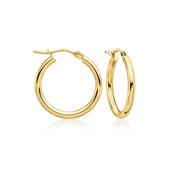 Ross-Simons Italian 2mm 14kt Yellow Gold Hoop Earrings, Women's, Adult