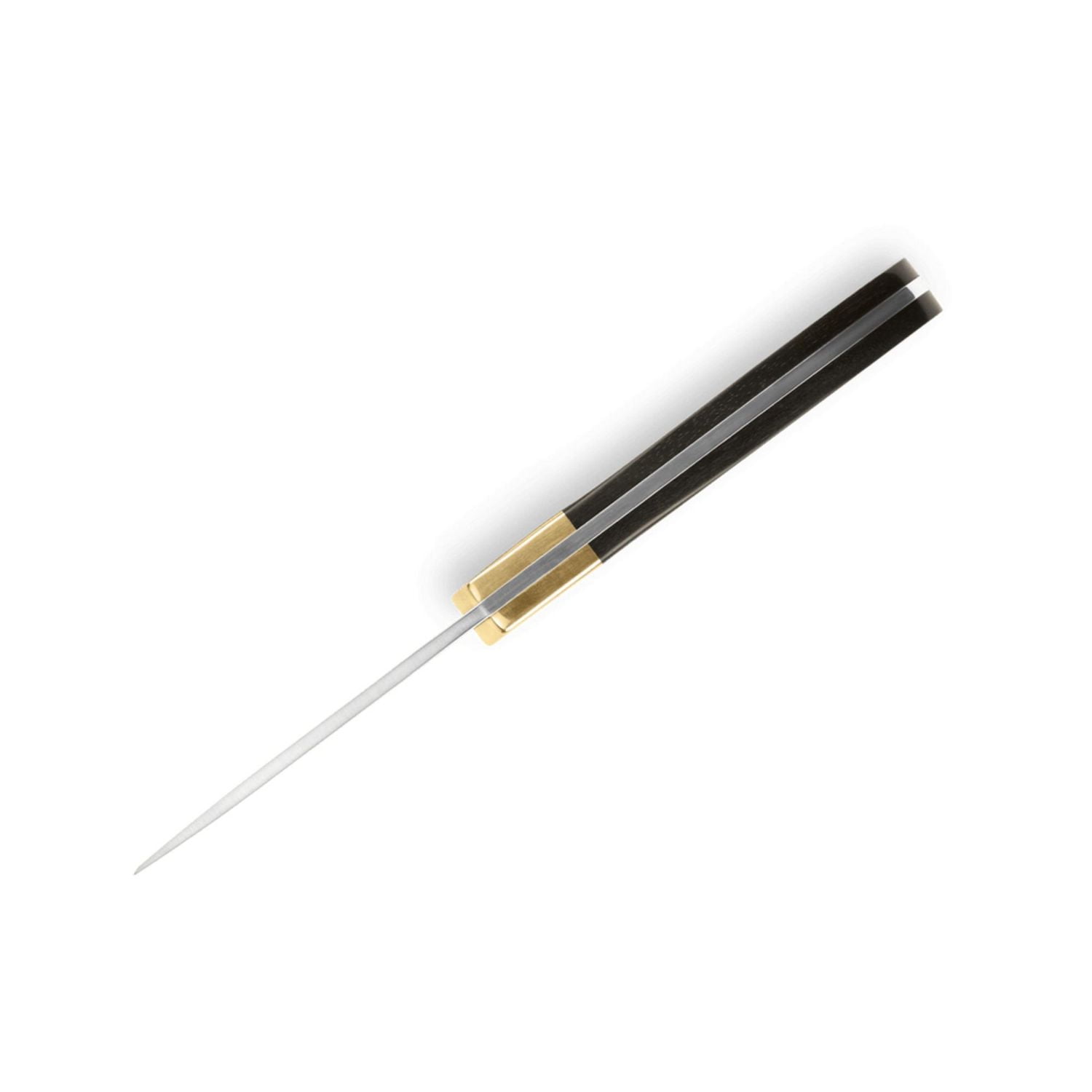 Buck 113 Ranger Skinner Knife, Stylish Knife, High-performance, Ebony/Brass handle, 420HC Steel Blade, Leather Sheath, Made in USA