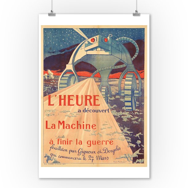 L Heure La Machine A Finir La Guerre Vintage Poster Artist Montassier Henri France C 1917 9x12 Art Print Wall Decor Travel Poster Walmart Com Walmart Com