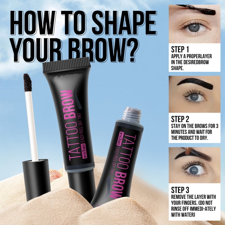 BEUKING Waterproof Tattoo Brow Gel Kit, Long Lasting Waterproof