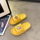 thumbnail image 4 of Minnieouse Pantuflas de suela gruesa y , cómodas y elegantes, con plataforma y punta abierta, para mujer y hombre Calzado Amarillo 38/39.1, 4 of 6