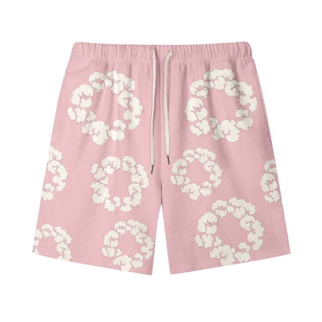 WILLBEST Pantalones Cortos Deportivos para Hombre, Pantalones Cortos de Verano con Estampado Dt para Hombre, Pantalones Cortos con Bolsillo y Lazo Totalmente Estampados para Resort