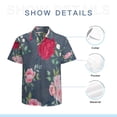 thumbnail image 7 of High Quality Hawaiian Shirts for Men Short Sleeve Aloha Beach Shirt Floral Summer Casual Button Down Shirts Blouses 3CLMKB, 7 of 7