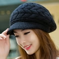 thumbnail image 6 of Children Winter Hat Knit Woolen Hat Warm Korean Fashion Beret Soft Thick for Kids Autumn Winter Daily Wear by KLOY2K Under 10$ Black, 6 of 6