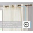 thumbnail image 3 of THD Natalie Faux Linen Semi Sheer Privacy Sun Light Filtering Grommet Window Panels, Pair, 3 of 7