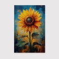 thumbnail image 2 of Sunflower Flower Canvas Wall Art 8x12 inches - Botanical Sunflower Flower Canvas Wall Decor Antique Watercolor Floral Painting for Home, 2 of 5