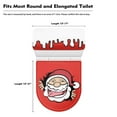 thumbnail image 5 of Renewold 3D Santa Toilet Lid Cover and Toilet Tank Lid Cover Set Christmas Day Soft 2 Pieces Dust Resistant Covers with Elastic Edge Keep Bathroom Toilet Clean, 5 of 6