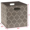 thumbnail image 5 of Simple Houseware Lot de 6 Bacs de Rangement en Tissu Imprimé avec Poignée Beige, 5 of 5