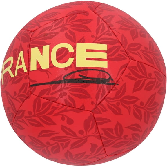 Zinedine Zidane France National Team Autographed Red Soccer Ball - Fanatics Authentic Certified