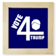 thumbnail image 1 of Voto a Donald Trump elección Pantalla de escritorio de pared de fotograma cuadrado, 1 of 4