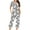 Gray, variant on Jamicy Comfy Pajamas for Women Set Plus Size Loose Halloween Printed Round Neck Button Capri Pajama Set Halloween Pajamas