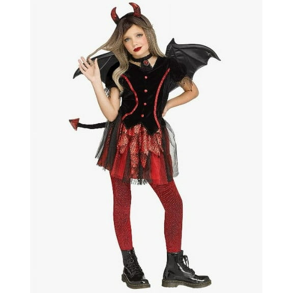 Devil Child - Wings - Red/Black - Costume - Child - Medium 8-10