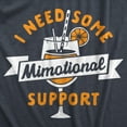 thumbnail image 2 of Womens I Need Some Mimotional Support T Shirt Funny Mimosa Drinking Bruch Lovers Tee for Ladies Womens Graphic Tees, 2 of 9