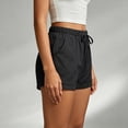 thumbnail image 2 of Womens Comfy Shorts Elastic Waistband Breathable Soft Wear Cotton Short,Black Size L, 2 of 6
