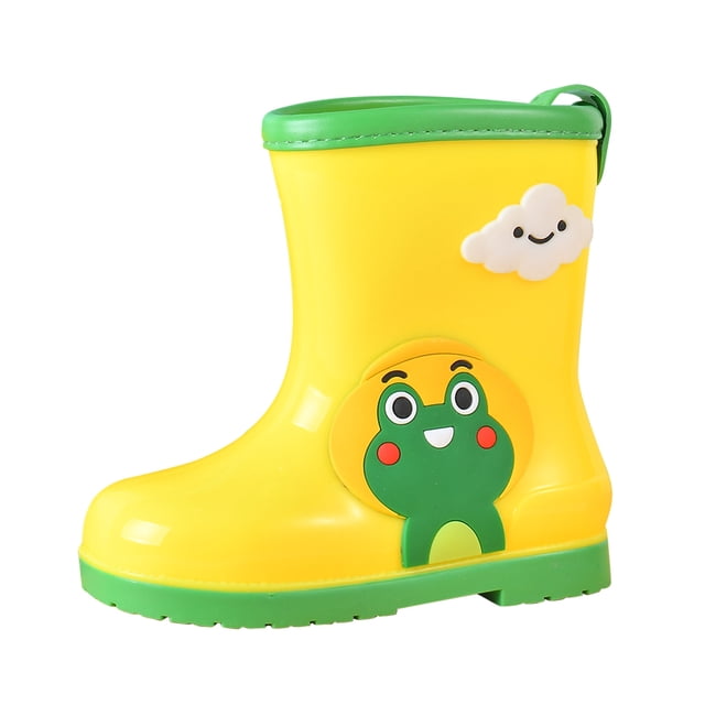NOKIO Bottes de Pluie Tendance à Motif de Dessin Animé, Semelle Intercalaire en EVA Antichoc, Construction Waterproof, Semelle Antidérapante pour Usage Extérieur Quotidien