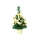 thumbnail image 2 of Adorno navideño retráctil mini de 30 cm | Decoración navideña de escritorio | Árbol de mesa de plástico ensamblado a mano con lazos y adornos navideños | Dorado, rojo, azul y verde, 2 of 6
