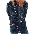 thumbnail image 2 of Pntutb Moda Mujer Impreso Camiseta Suelta Blusa De Manga Larga Cuello Redondo Casual tops Sudaderas Con Capucha Pntutb Pntutb-3504, 2 of 5
