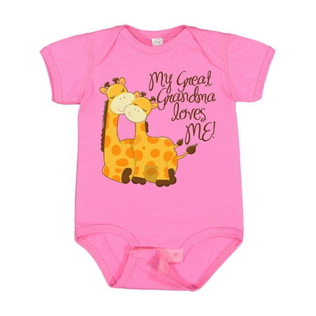 

Inktastic My Great Grandma Loves Me! Gift Baby Boy or Baby Girl Bodysuit
