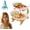  White-2-Tier, variant on 3-Tier Oval Fruit Basket with Bamboo Stand, 3 Tier Fruit Basket for Counter, Fruit Bowl for Kitchen Countertop Organizer, Serving Tray for Fruit, Vegetable, Snack, Dessert & Party (﻿ White-2-Tier)