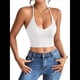 thumbnail image 2 of Camisola Básica de Tirantes Finos con Cuello en V y Canalé para Mujer (2025). XS, 2 of 9