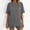 Gray, variant on FengLS Casual Sets for Women Comfortable Solid Color Daily Lounge Outfits Sets Loose Short Sleeves Tops & Short Pants 2 Piece Sets