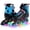 Black, variant on Babyjoy Kids Inline Skates, 4-Size Adjustable Light-Up Roller Skates with Safety Support Pink