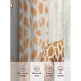 thumbnail image 6 of Sheer Curtains 84 inches Long 2 Panels Set Vintage Watercolor Light Filtering Sheer Drapes Rod Pocket Window Curtains for Living Room/Bedroom, Giraffe Texture Brown, 6 of 8