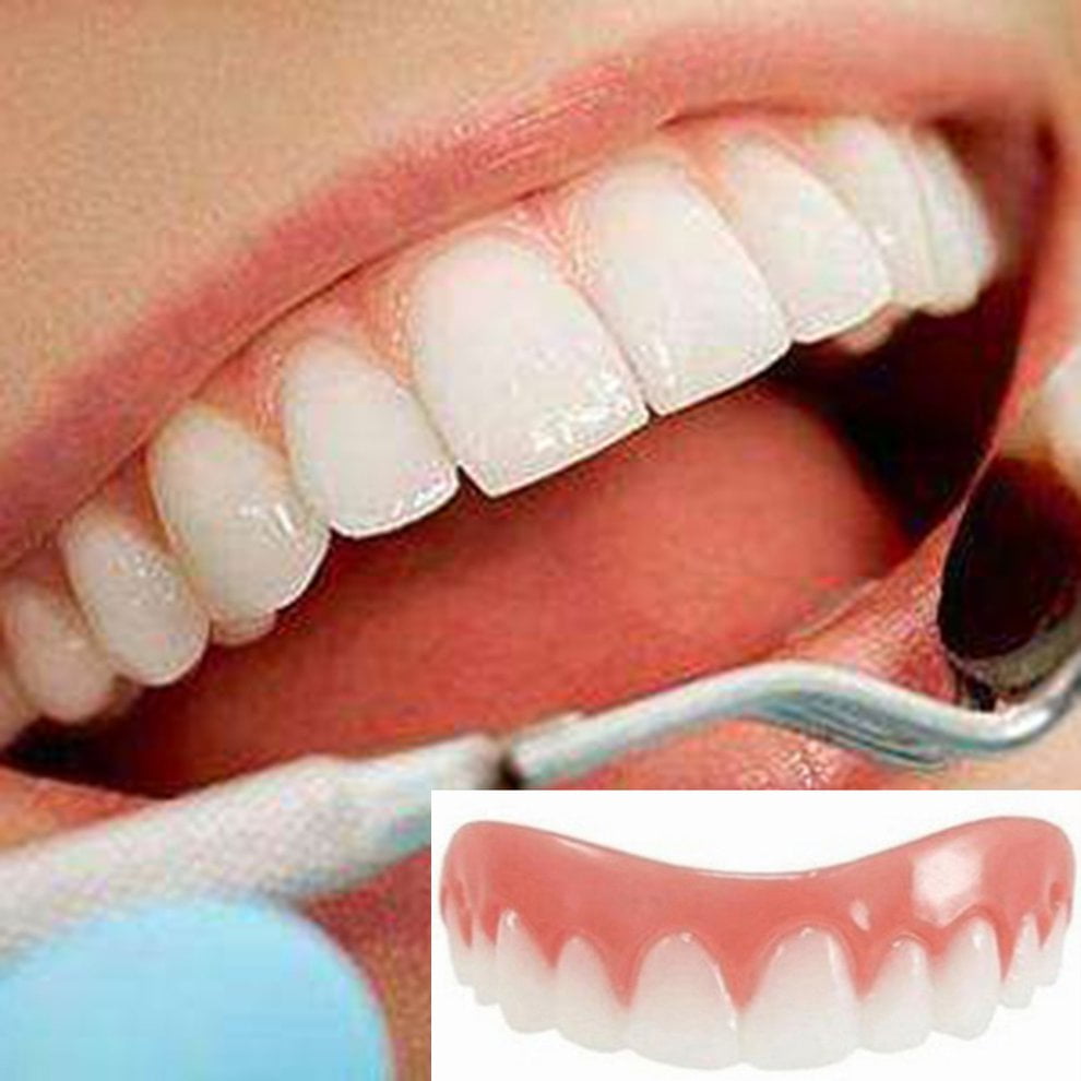 Professional Bright Smile Veneers Silicone Fake Tooth Flex Denture