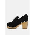 thumbnail image 4 of OSAGE Black Clogs Loafers in Fine Suede, 4 of 7
