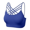thumbnail image 2 of Women's Novelty Bras Seamless Triple Criss-Cross Front Bralette Sports Bra (No Pad), 2 of 4