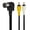 Elbow 50cm, variant on DIN Composite Video Cord for Home Media Gear, Yellow White AV Plugs and Mono Sound Playback Cable for Daily Use