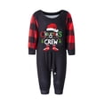 thumbnail image 5 of Family Matching Christmas Pajamas Letter Print Long Sleeve Tops + Plaid Pants Sleepwear Set, 5 of 7
