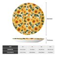 thumbnail image 2 of Easygdp Green Leaf Sunflower Bone China Decorative Plate Ceramic Dinner Plates Art Crafts with Display Stand-10in, 2 of 6