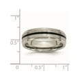 thumbnail image 6 of Titanium Black Enamel 6mm Satin And Polished Band (Size 7) Made In United States tb153-7, 6 of 6