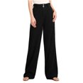 thumbnail image 2 of Cagogo Women Wide Leg Corduroy Trousers High Waisted Loose Long Pants with Pockets Casual Palazzo Work Lounge Streetwear, Black M, 2 of 8