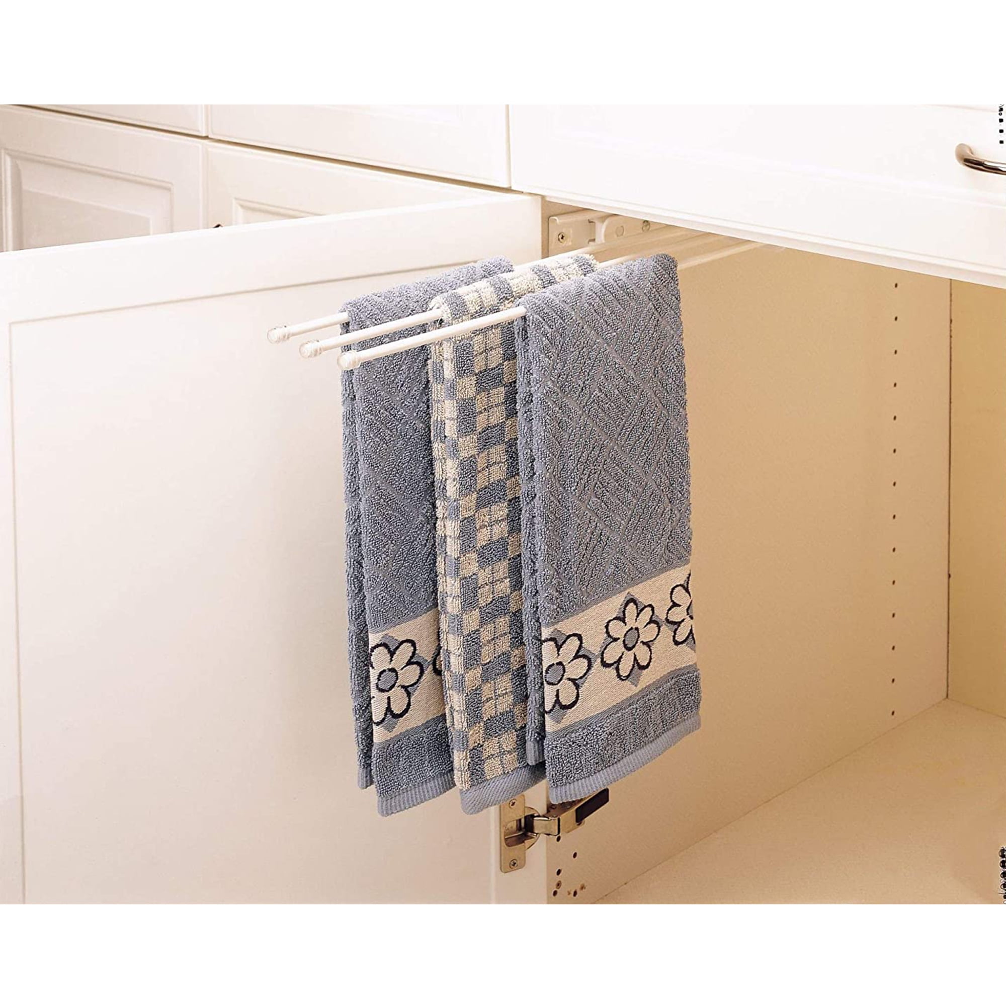  Real Solutions for Real Life Real Solutions Pull-Out Kitchen  Towel Holder Bar