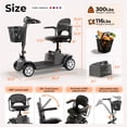 thumbnail image 4 of Arshin Senior-Friendly Mobility Scooter,Easy-to-Use and Lightweight Foldable,300lbs,Black, 4 of 8